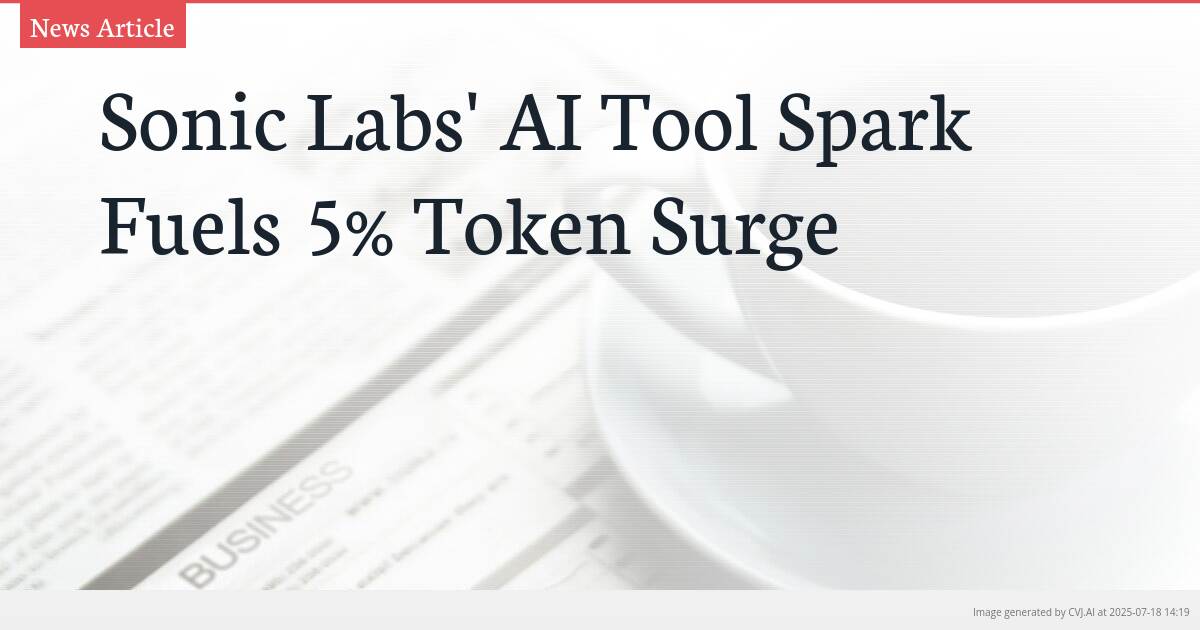 Sonic Labs’ AI Tool Spark Fuels 5% Token Surge