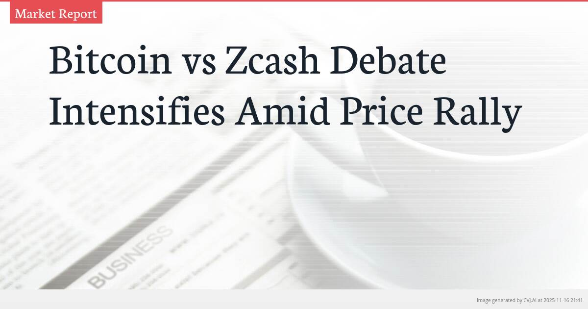 Bitcoin vs Zcash Debate Intensifies Amid Price Rally