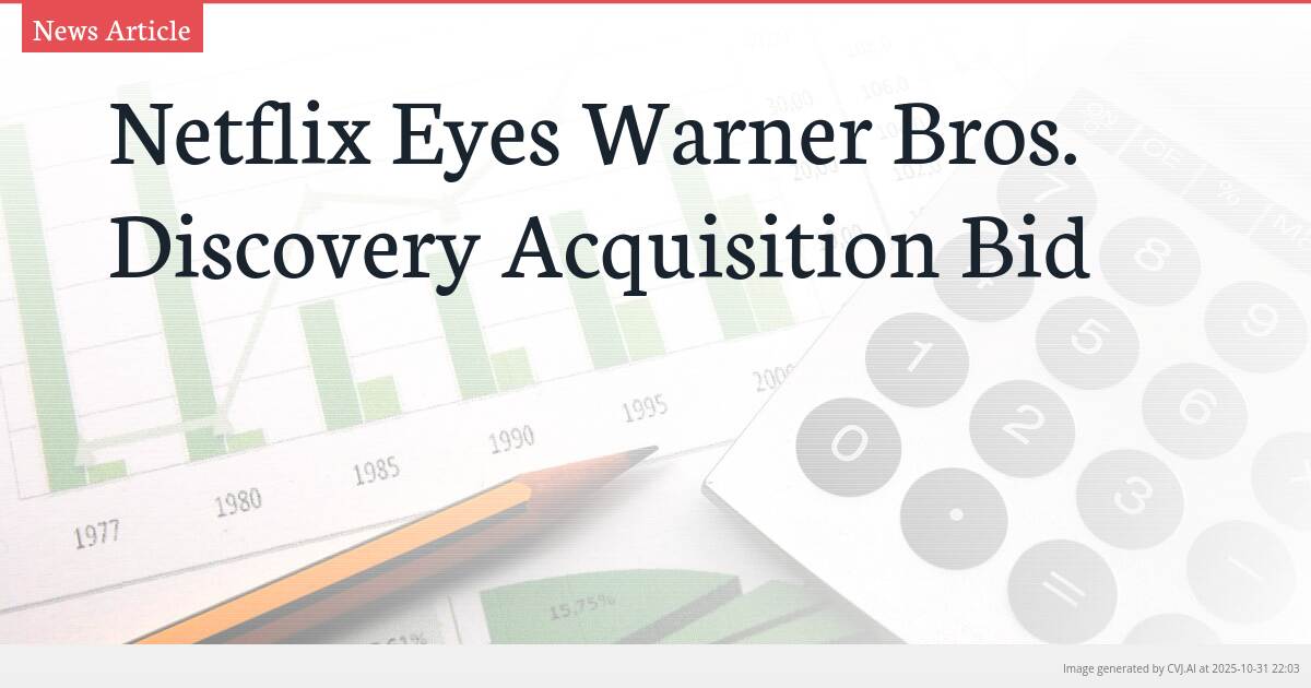 Netflix Eyes Warner Bros. Discovery Acquisition Bid