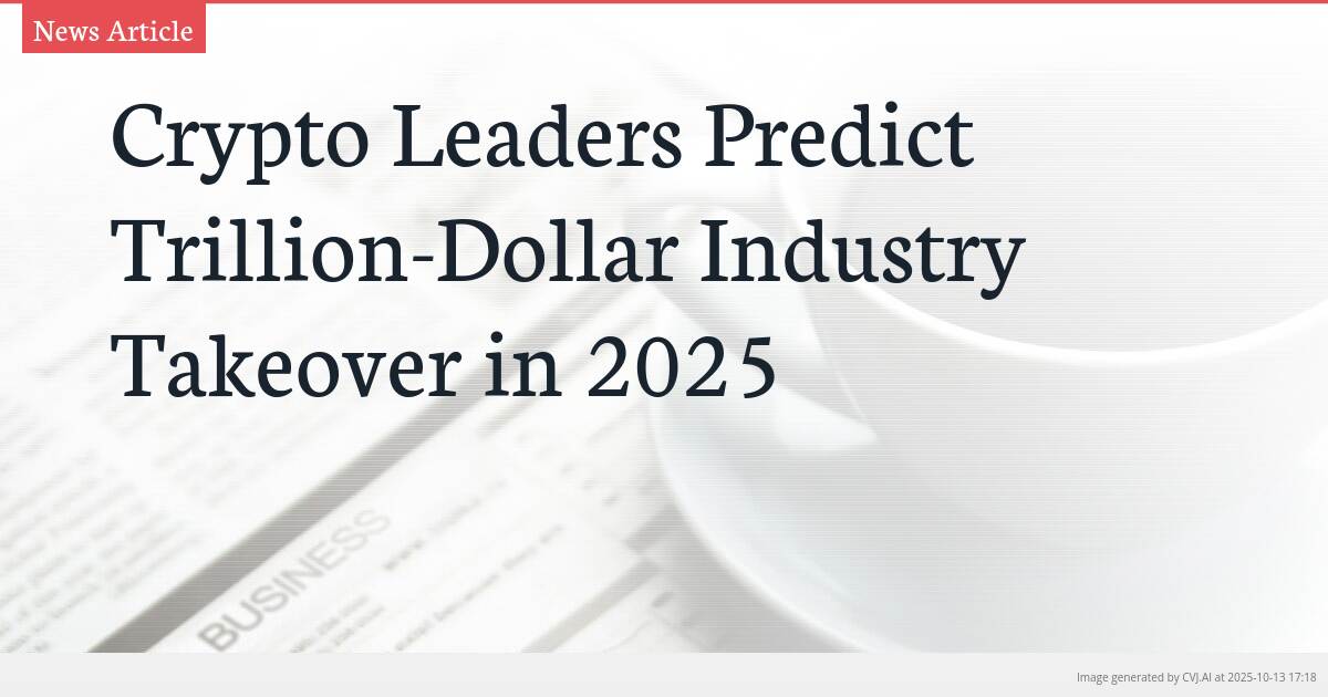 Crypto Leaders Predict Trillion-Dollar Industry Takeover in 2025