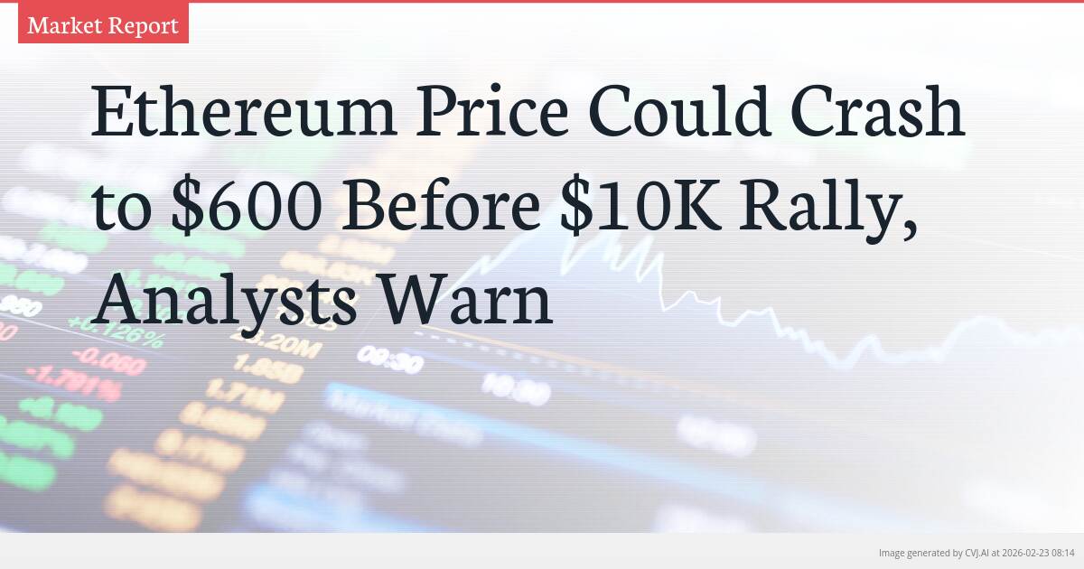Ethereum Price Could Crash to $600 Before $10K Rally, Analysts Warn