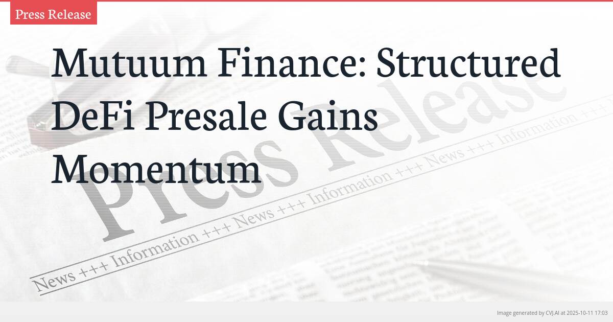 Mutuum Finance: Structured DeFi Presale Gains Momentum