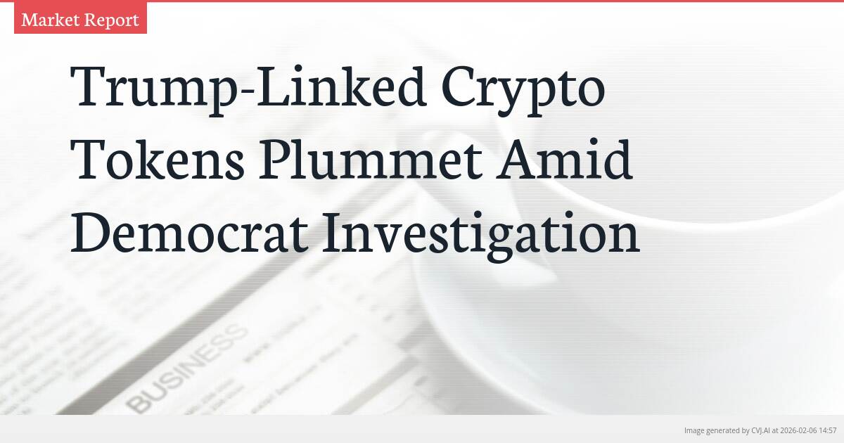 Trump-Linked Crypto Tokens Plummet Amid Democrat Investigation