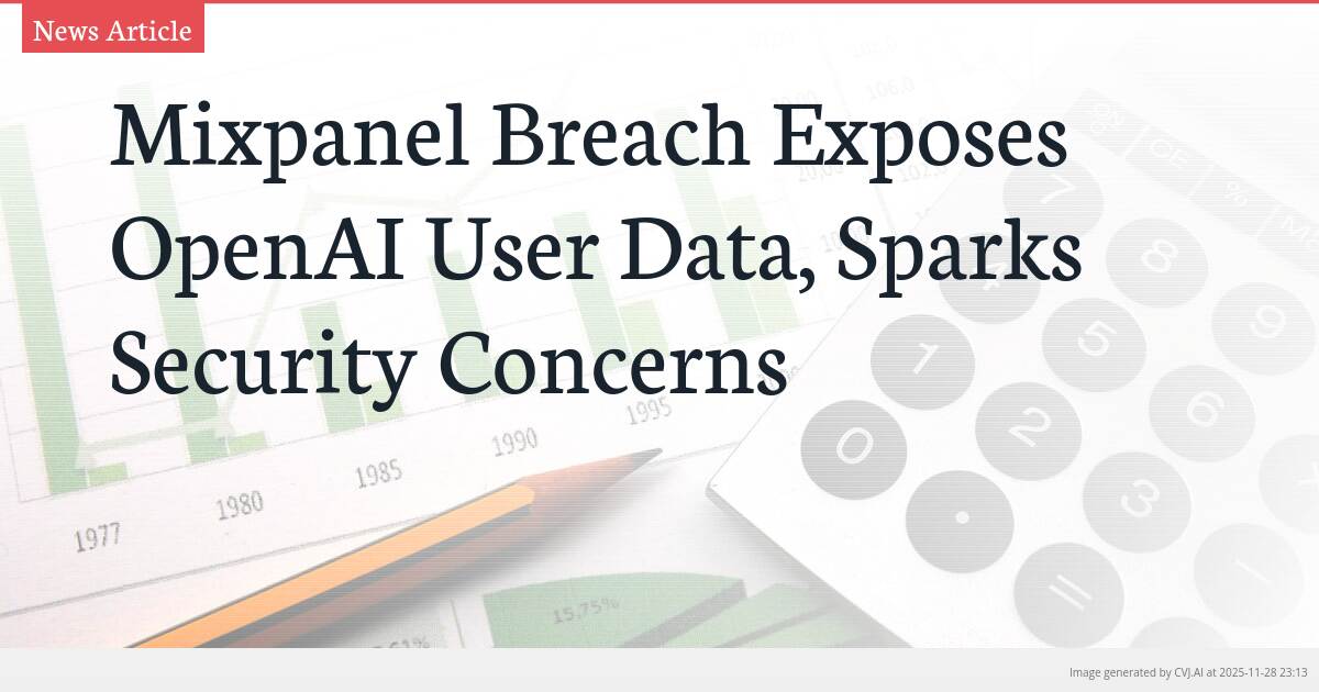 Mixpanel Breach Exposes OpenAI User Data, Sparks Security Concerns
