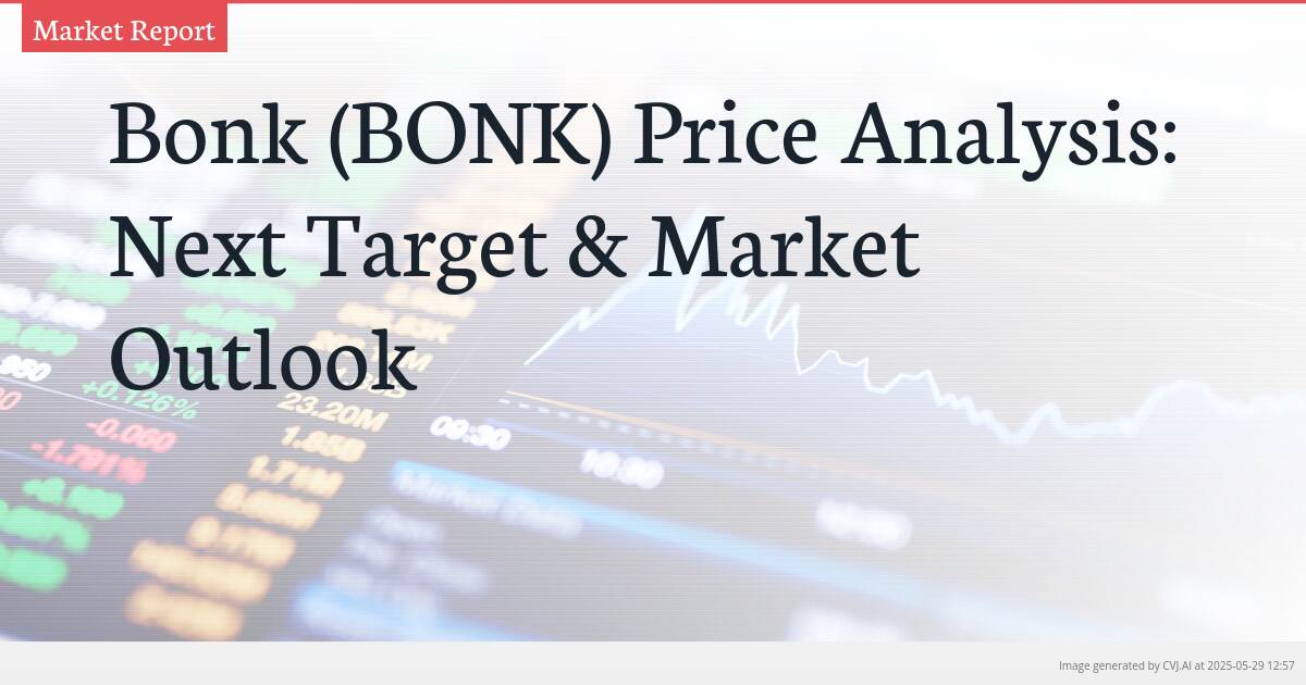 Bonk (BONK) Price Analysis: Next Target & Market Outlook