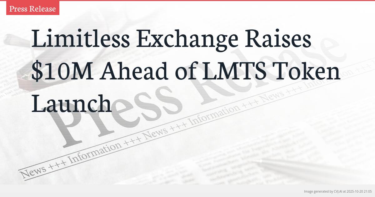 Limitless Exchange Raises $10M Ahead of LMTS Token Launch