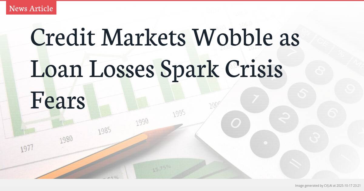 Credit Markets Wobble as Loan Losses Spark Crisis Fears