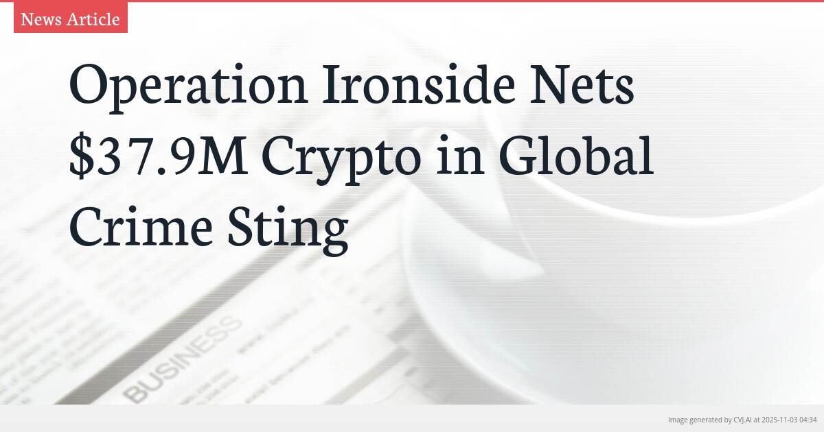 Operation Ironside Nets $37.9M Crypto in Global Crime Sting