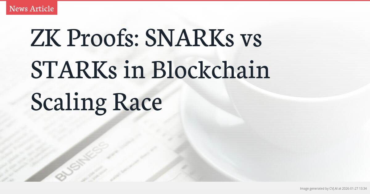 ZK Proofs: SNARKs vs STARKs in Blockchain Scaling Race