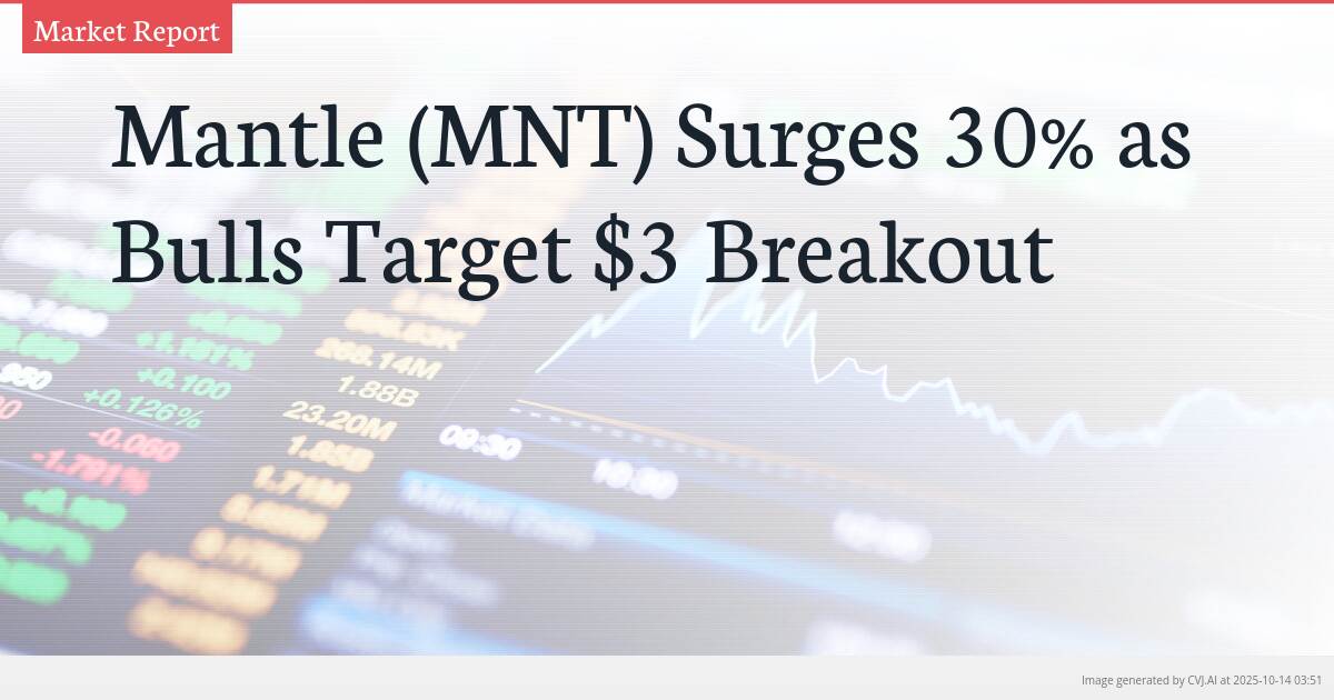 Mantle (MNT) Surges 30% as Bulls Target $3 Breakout