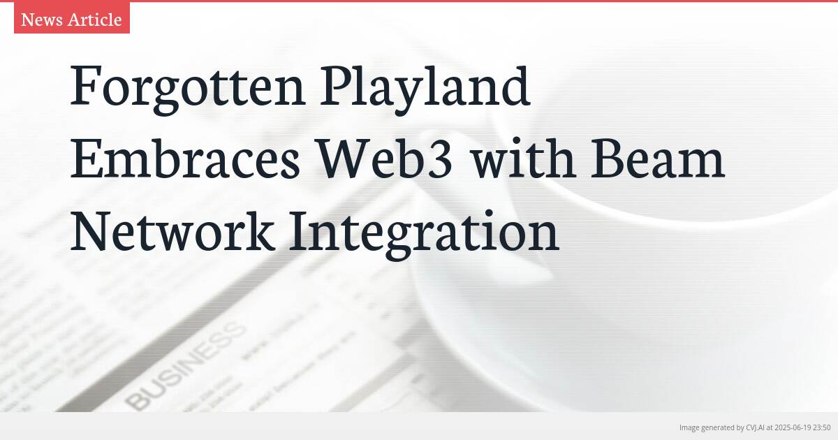 Forgotten Playland Embraces Web3 with Beam Network Integration
