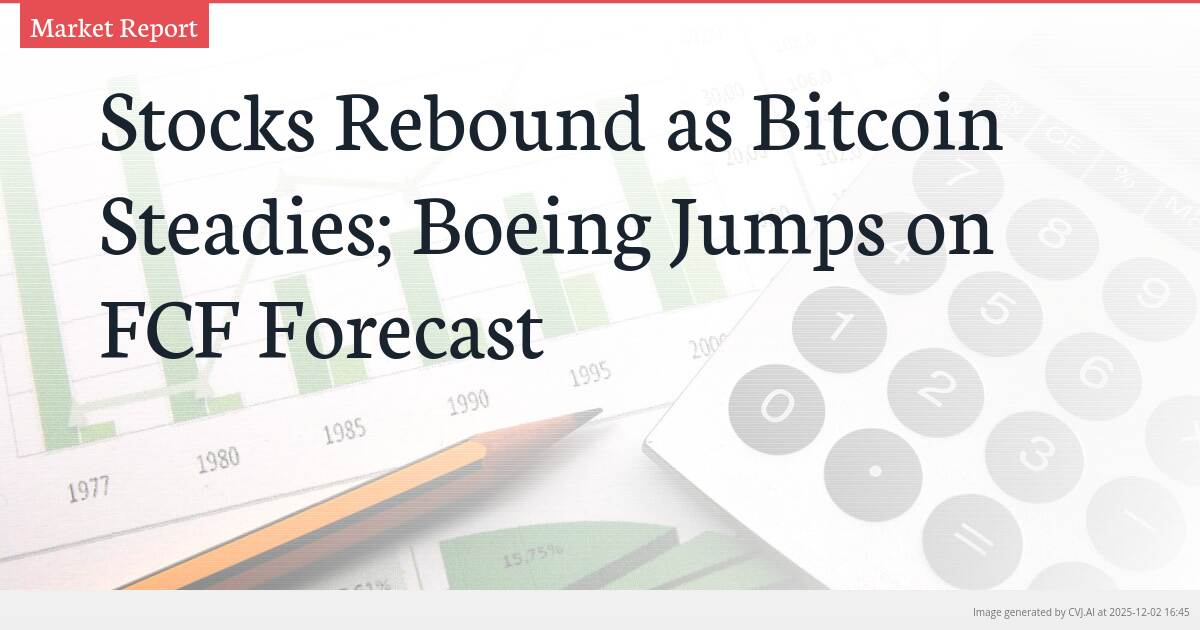Stocks Rebound as Bitcoin Steadies; Boeing Jumps on FCF Forecast
