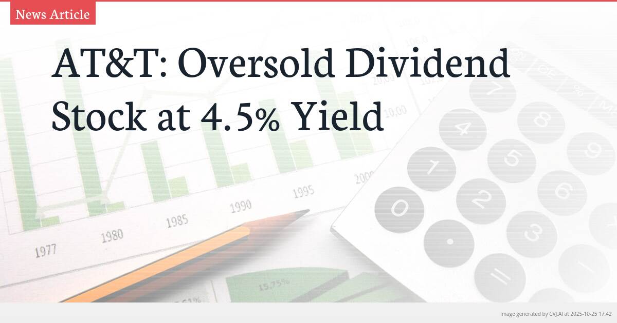 AT&T: Oversold Dividend Stock at 4.5% Yield AT&T: Oversold Dividend Stock at 4.5% Yield