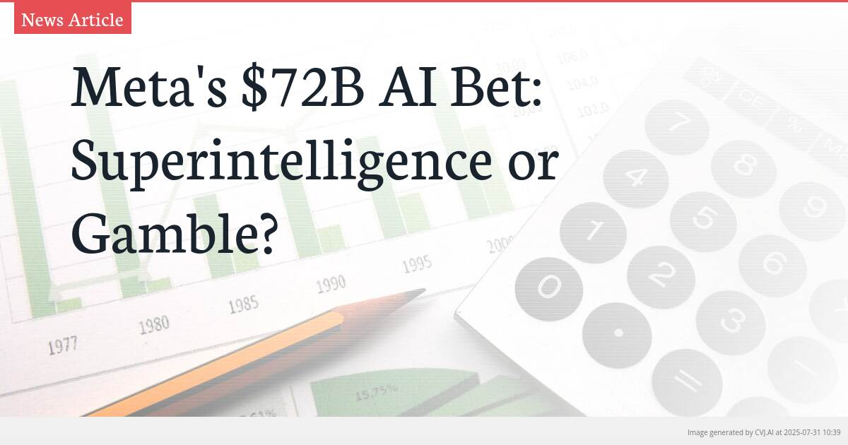 Meta’s $72B AI Bet: Superintelligence or Gamble?