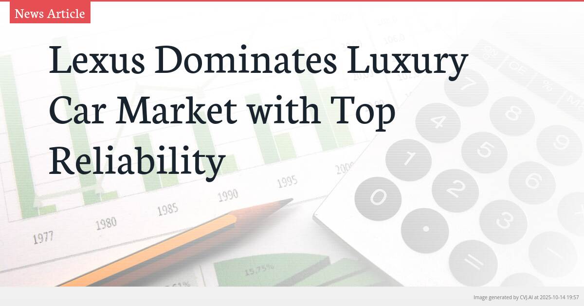 Lexus Dominates Luxury Car Market with Top Reliability