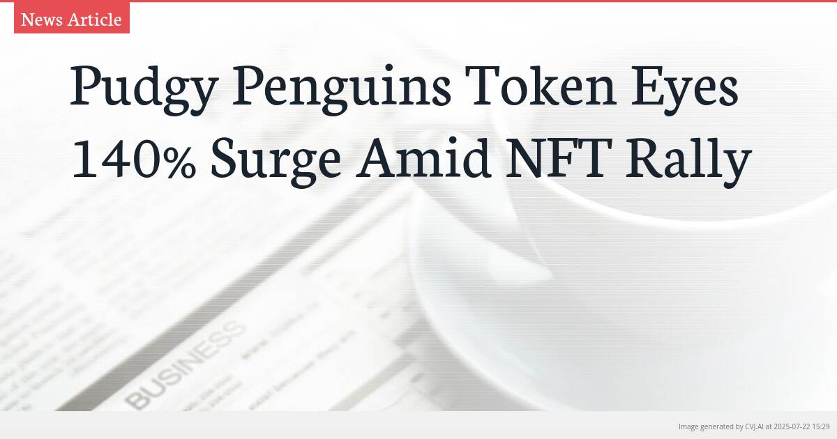 Pudgy Penguins Token Eyes 140% Surge Amid NFT Rally