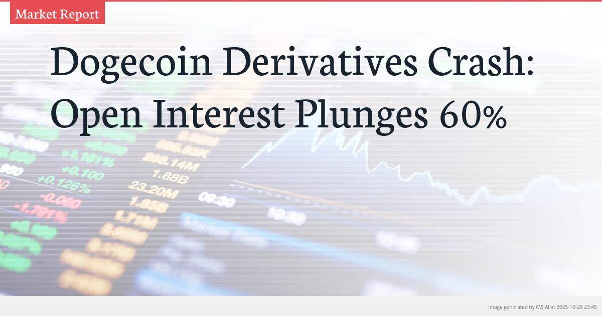 Dogecoin Derivatives Crash: Open Interest Plunges 60% Dogecoin Derivatives Crash: Open Interest Plunges 60%