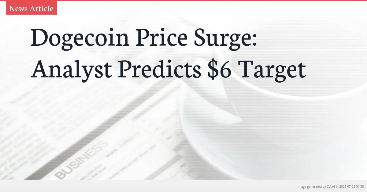 Dogecoin Price Surge: Analyst Predicts $6 Target