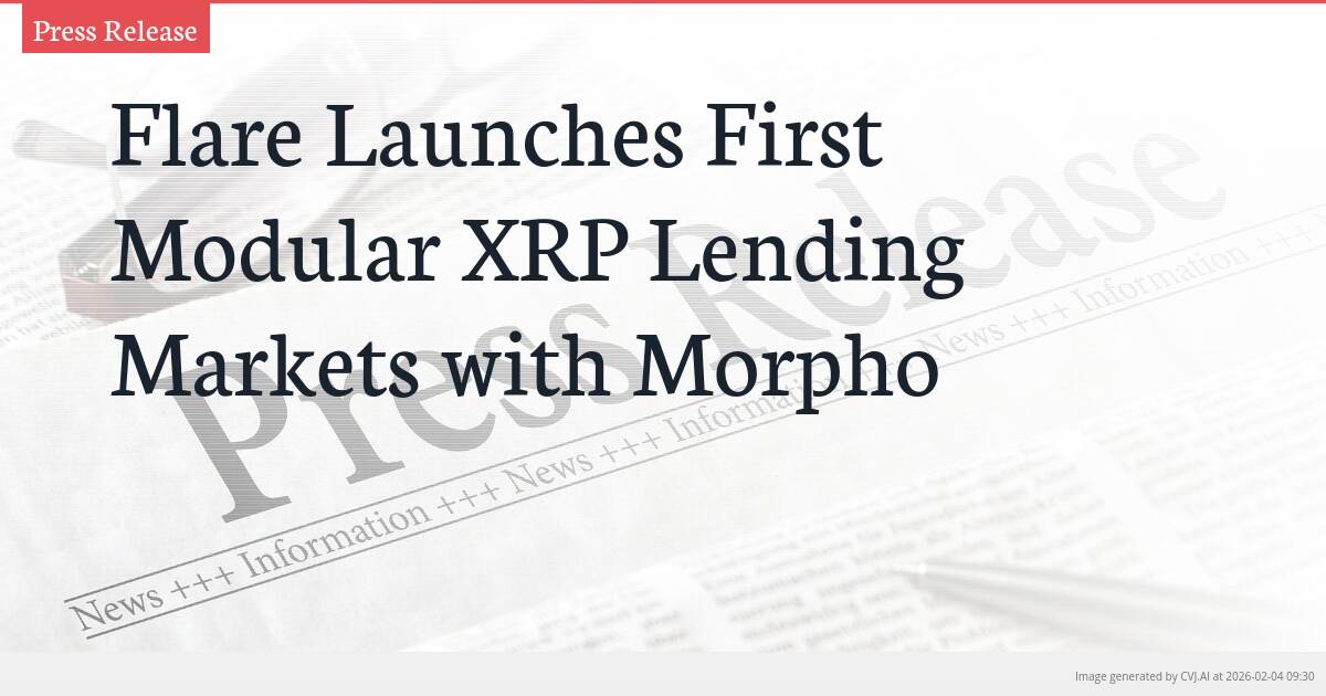 Flare Launches First Modular XRP Lending Markets with Morpho