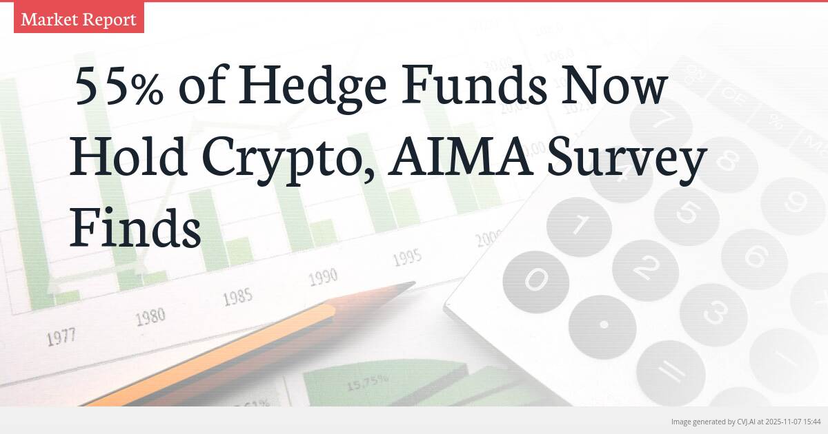 55% of Hedge Funds Now Hold Crypto, AIMA Survey Finds