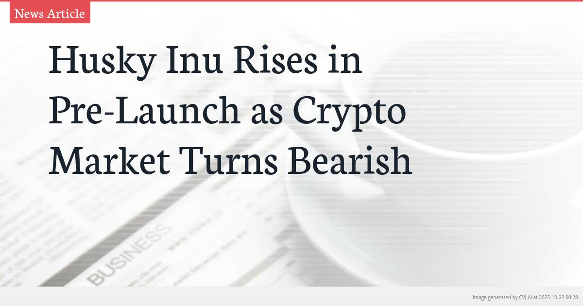 Husky Inu Rises in Pre-Launch as Crypto Market Turns Bearish Husky Inu Rises in Pre-Launch as Crypto Market Turns Bearish