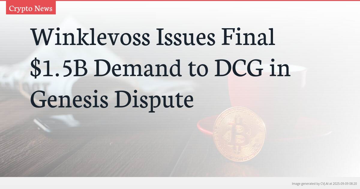 Winklevoss Issues Final $1.5B Demand to DCG in Genesis Dispute