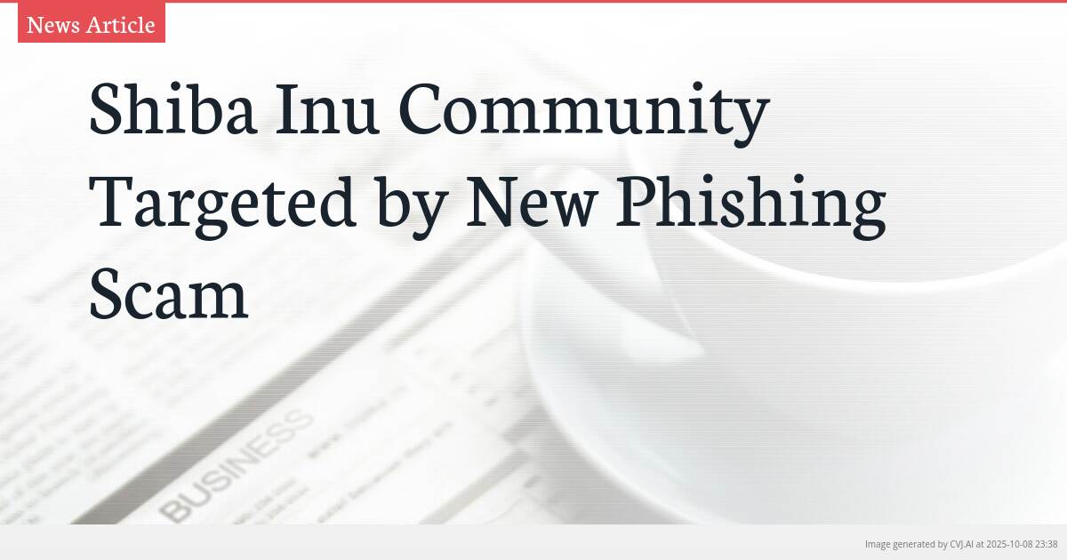 Shiba Inu Community Targeted by New Phishing Scam