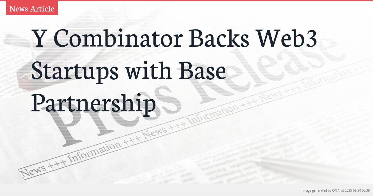 Y Combinator Backs Web3 Startups with Base Partnership