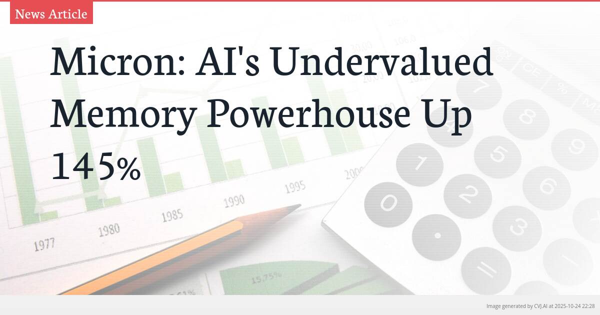 Micron: AI’s Undervalued Memory Powerhouse Up 145%