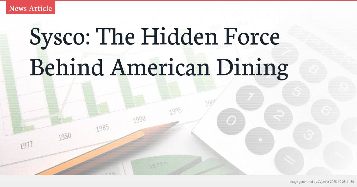 Sysco: The Hidden Force Behind American Dining Sysco: The Hidden Force Behind American Dining