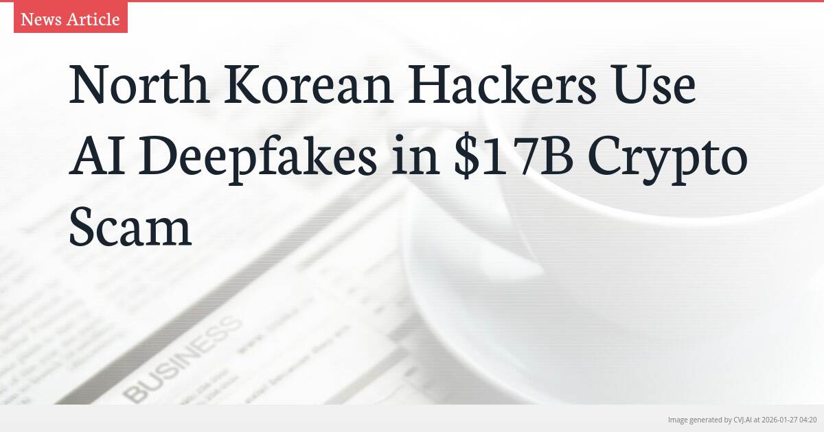 North Korean Hackers Use AI Deepfakes in $17B Crypto Scam