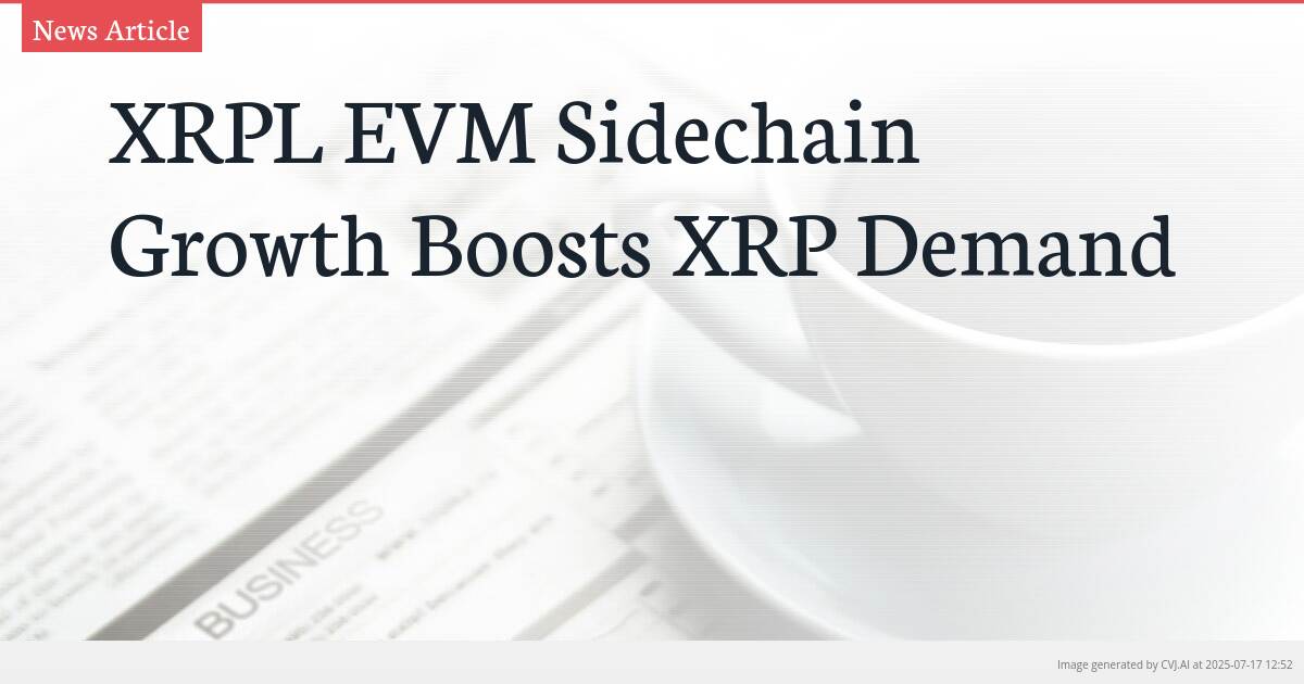 XRPL EVM Sidechain Growth Boosts XRP Demand