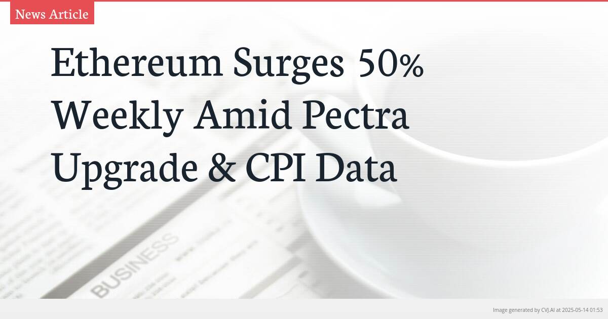 Ethereum Surges 50% Weekly Amid Pectra Upgrade & CPI Data