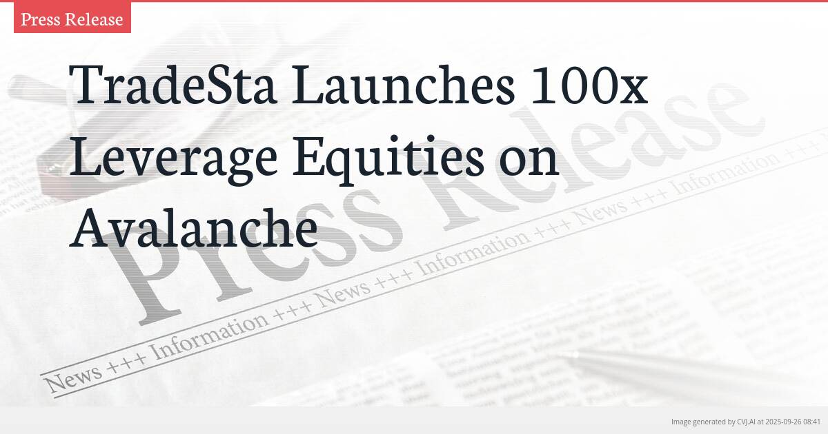 TradeSta Launches 100x Leverage Equities on Avalanche