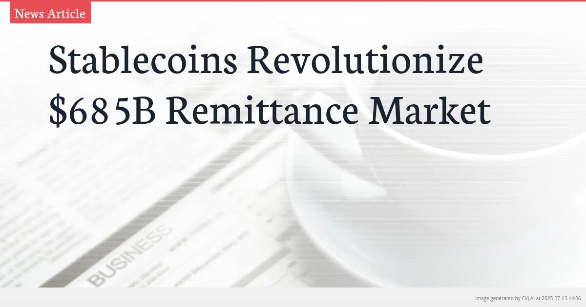 Stablecoins Revolutionize $685B Remittance Market
