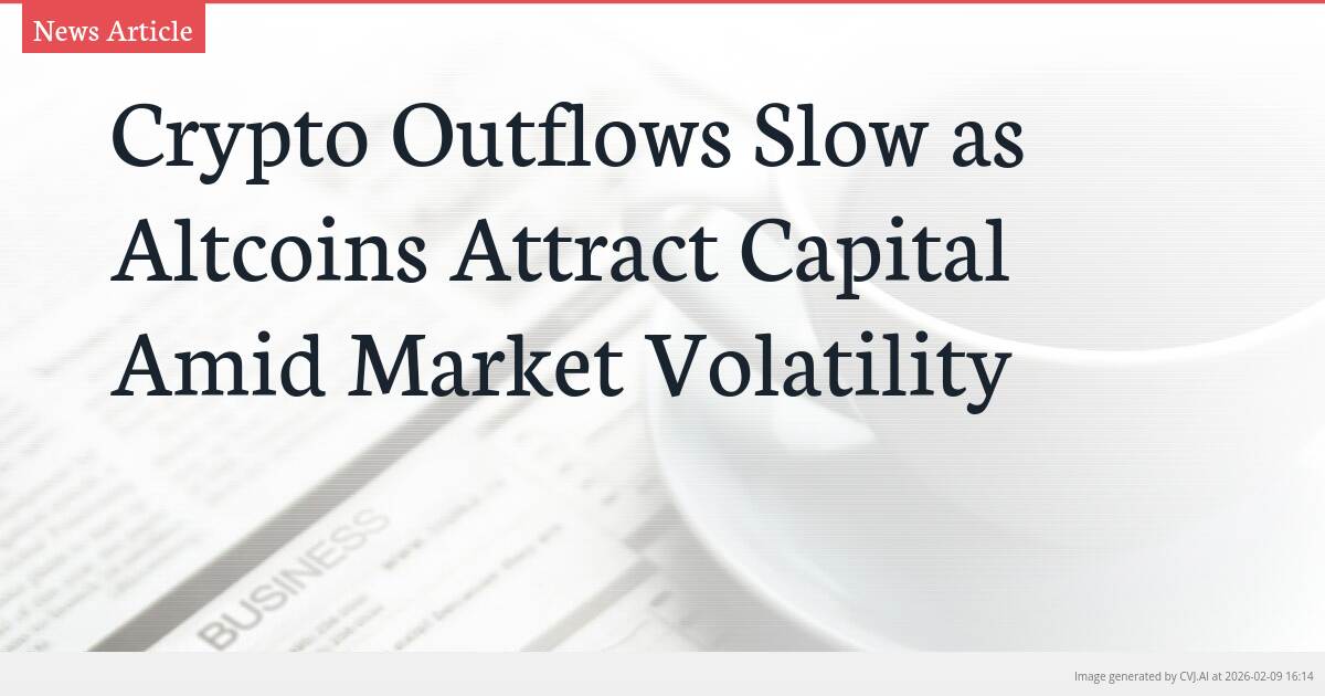 Crypto Outflows Slow as Altcoins Attract Capital Amid Market Volatility