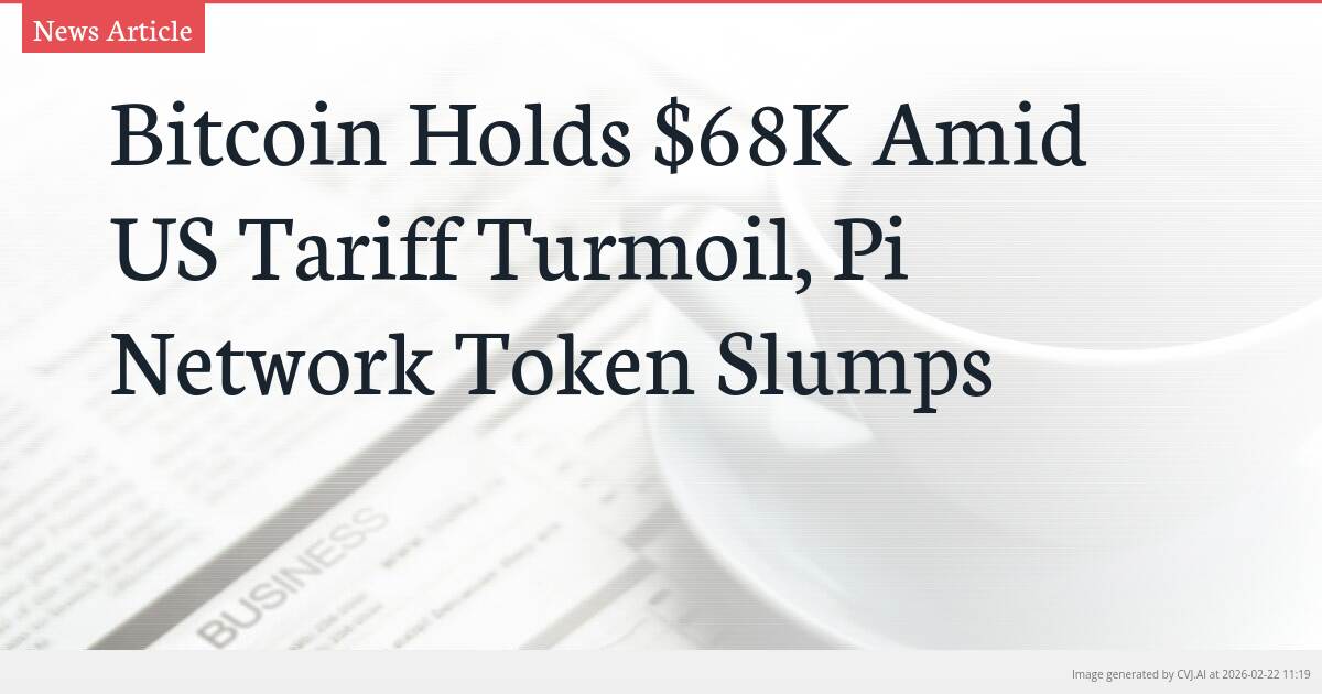 Bitcoin Holds $68K Amid US Tariff Turmoil, Pi Network Token Slumps