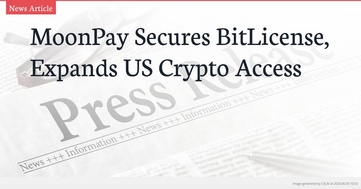 MoonPay Secures BitLicense, Expands US Crypto Access