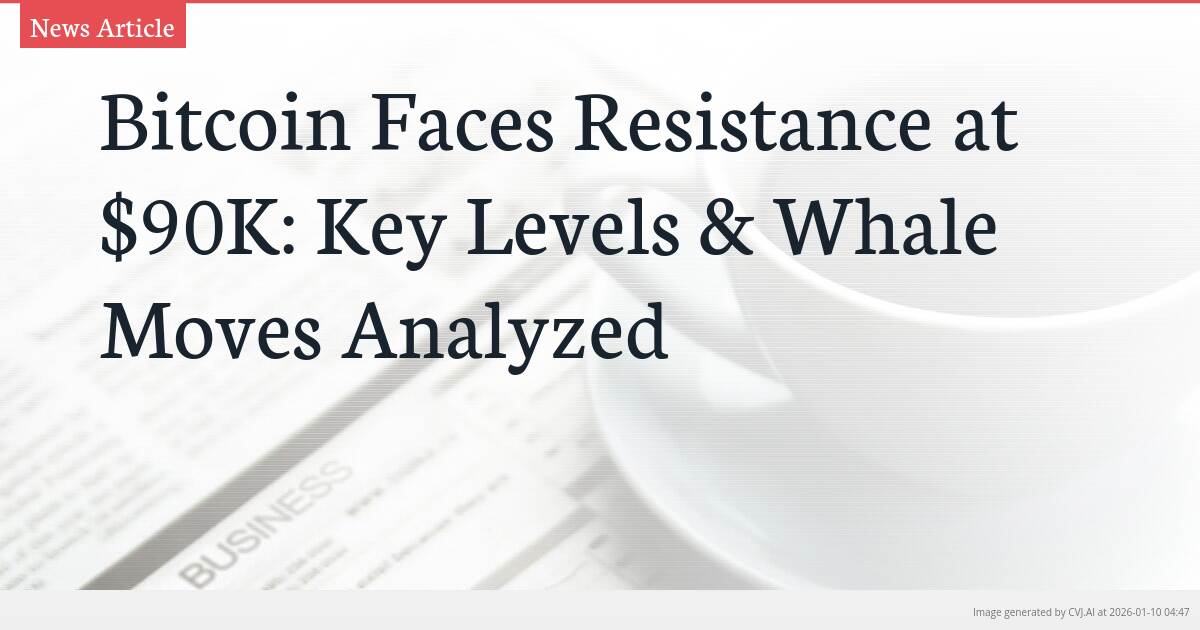 Bitcoin Faces Resistance at $90K: Key Levels & Whale Moves Analyzed