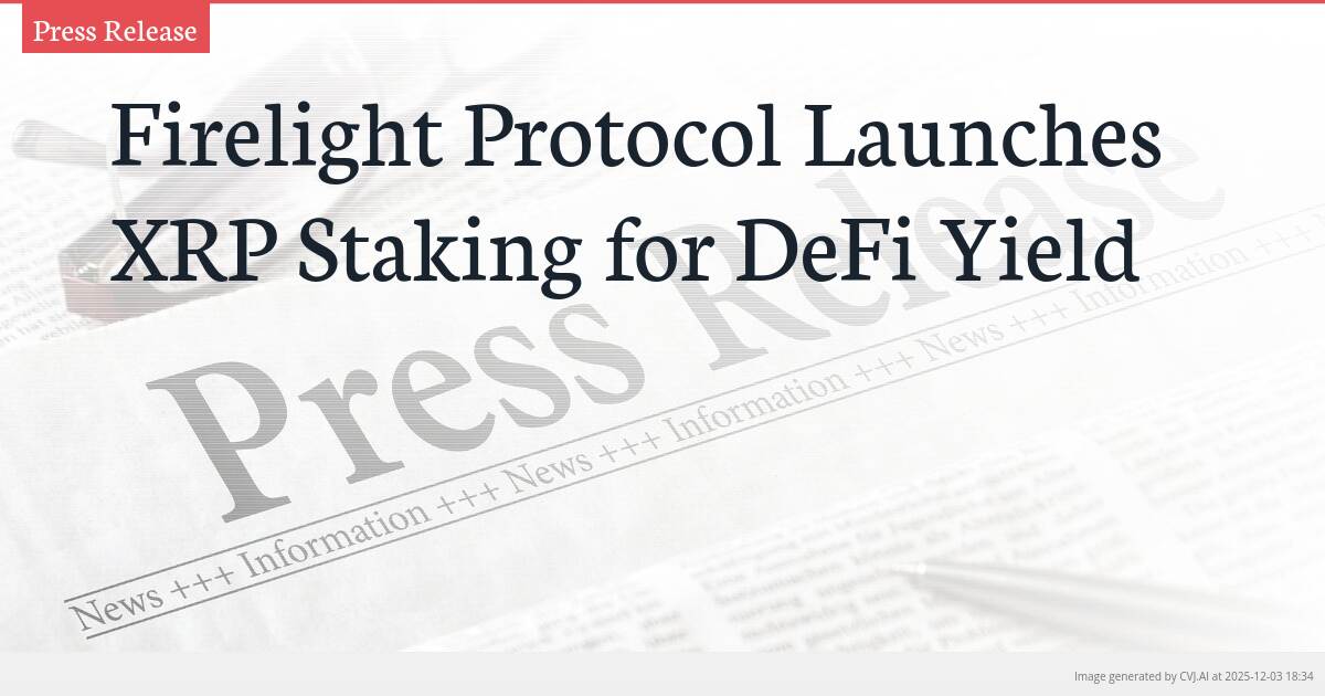 Firelight Protocol Launches XRP Staking for DeFi Yield