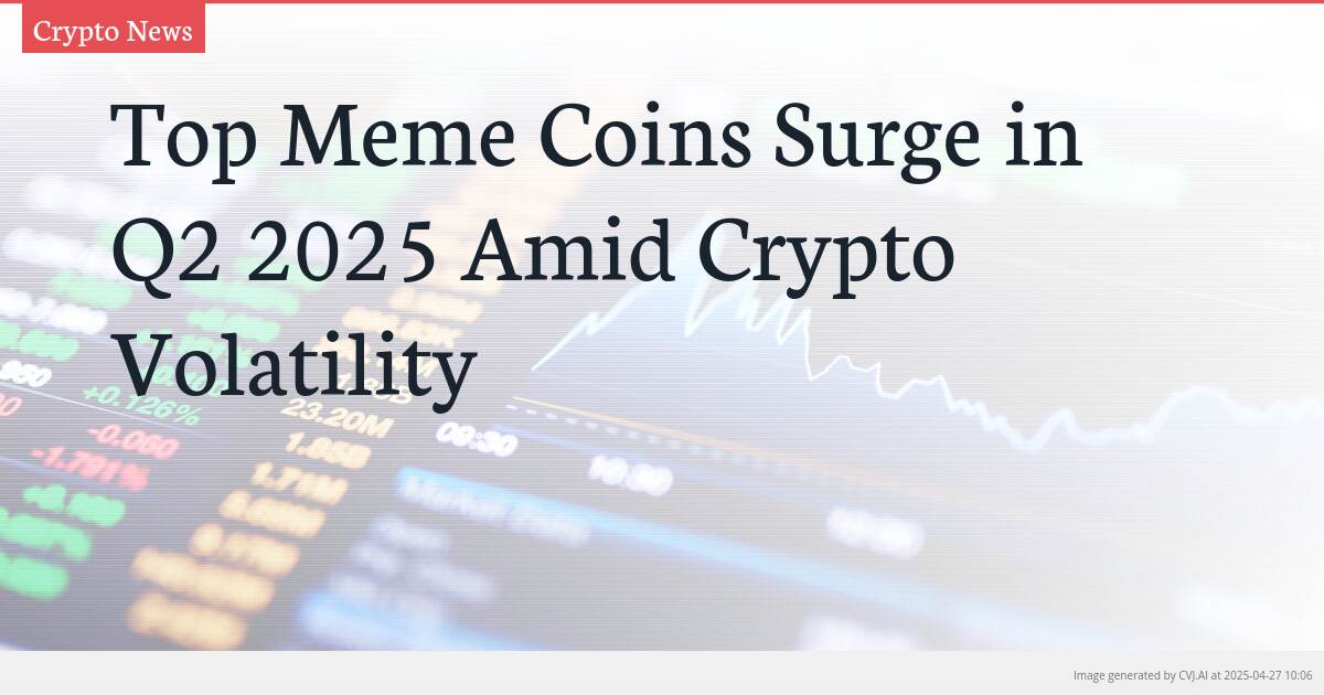 Top Meme Coins Surge in Q2 2025 Amid Crypto Volatility