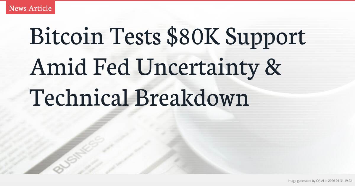 Bitcoin Tests $80K Support Amid Fed Uncertainty & Technical Breakdown