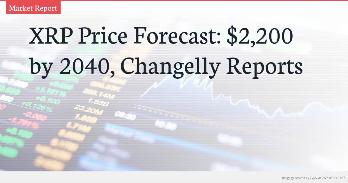 XRP Price Forecast: $2,200 by 2040, Changelly Reports
