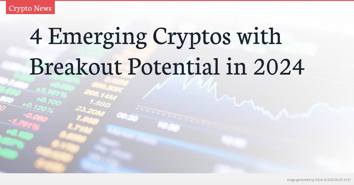 4 Emerging Cryptos with Breakout Potential in 2024