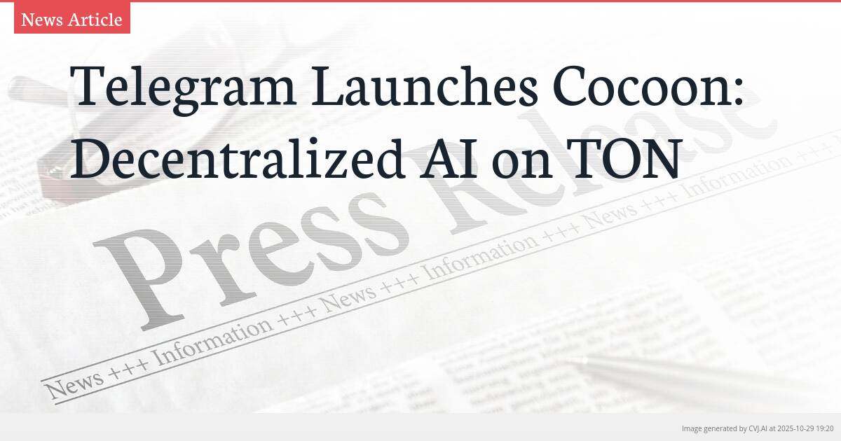 Telegram Launches Cocoon: Decentralized AI on TON