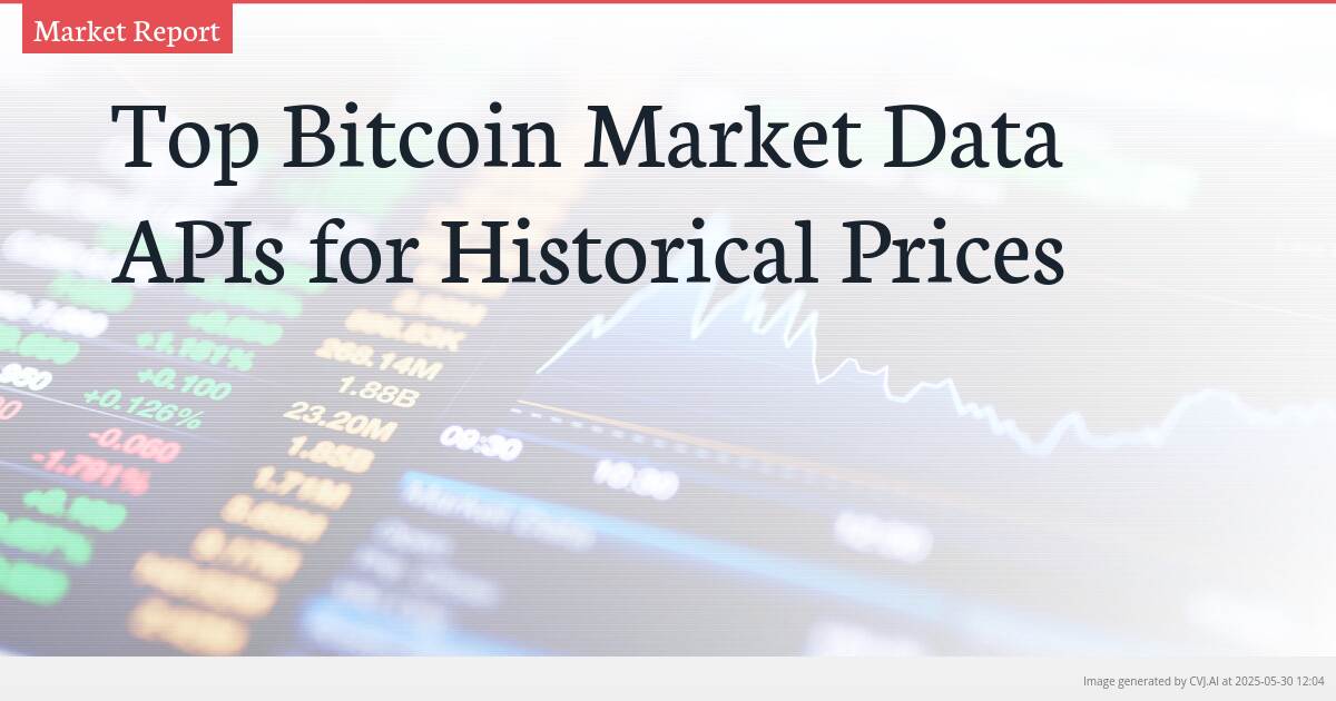 Top Bitcoin Market Data APIs for Historical Prices