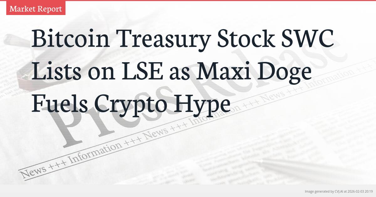 Bitcoin Treasury Stock SWC Lists on LSE as Maxi Doge Fuels Crypto Hype