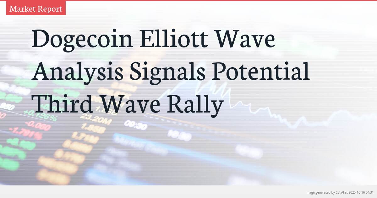 Dogecoin Elliott Wave Analysis Signals Potential Third Wave Rally