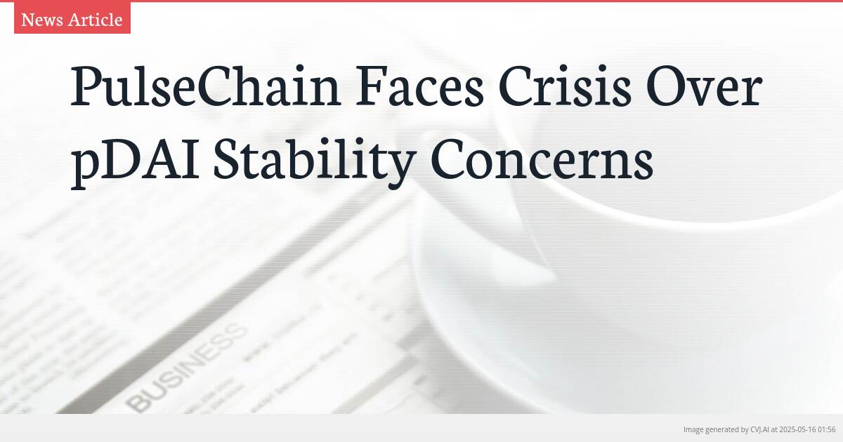 PulseChain Faces Crisis Over pDAI Stability Concerns
