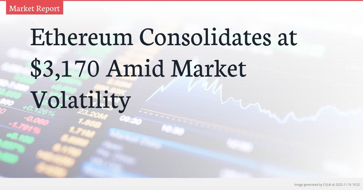 Ethereum Consolidates at $3,170 Amid Market Volatility